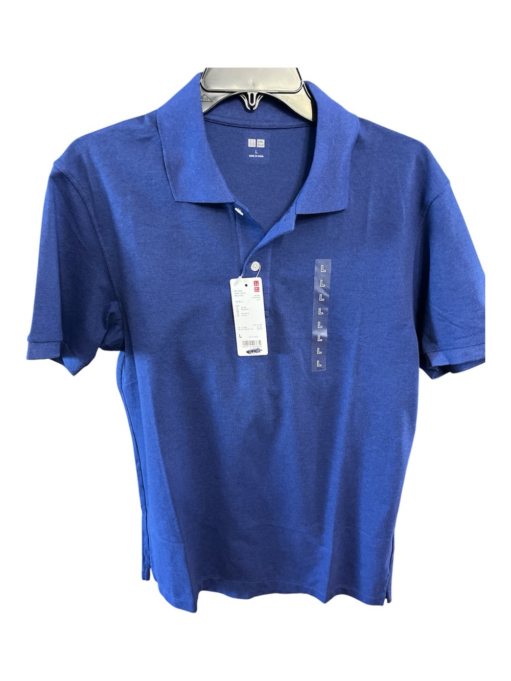 Bundle of 3 Uniqlo Men’s Dry Pique Polos - Blue, Grey, Charcoal - Size L - Picture 3 of 5